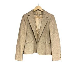 ⚜️John Meyer Beige/Cream Blazer Women's Size 12 Wool EUC Fully Lined